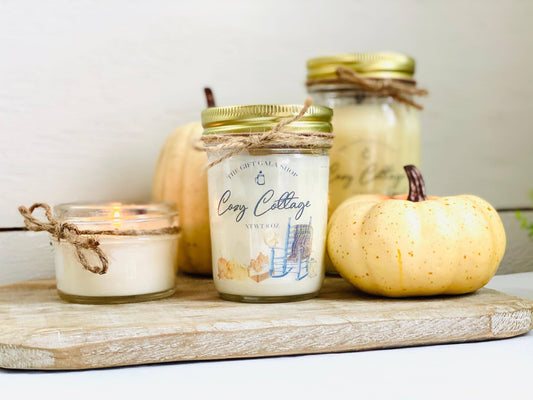 Cozy Cottage Candle | Fall Soy Candle | Vanilla Apple Candle Thegiftgalashop