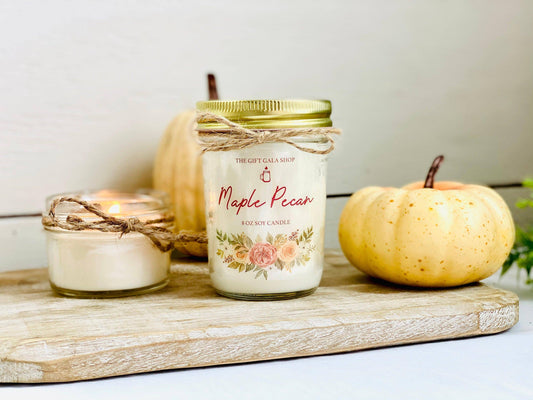 Fall Candle Gift Box | Set of 3 Fall Candles | Soy Candles Handmade Thegiftgalashop