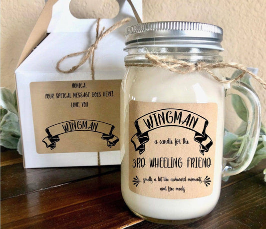 Funny Wingman Candle Gift | 3rd Wheel Gift | Hand Poured Soy Candle Thegiftgalashop 