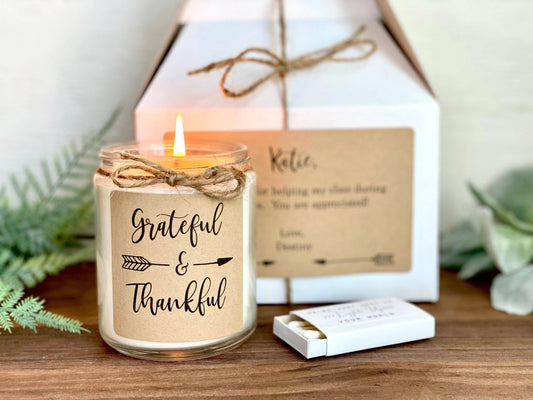 Grateful & Thankful Gift Box | Thank You Candle Gift Thegiftgalashop