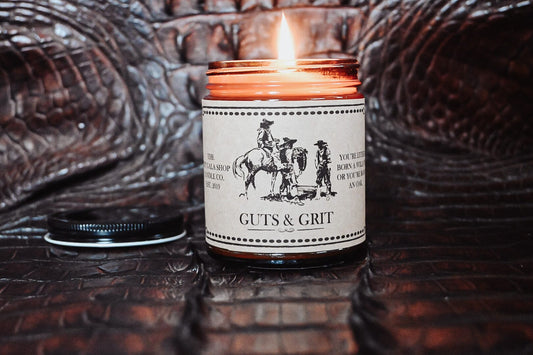 “Guts & Grit” Heritage Collection Soy candle Thegiftgalashop 