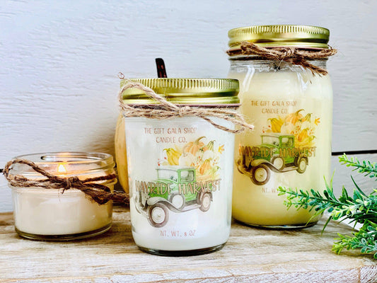 Hayride Harvest Candle | Pumpkin Chai Soy Candle Thegiftgalashop