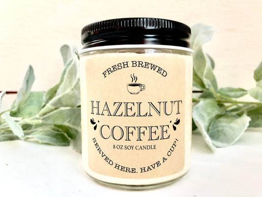 Hazelnut Coffee Candle | Coffee Lovers Candle Gift Thegiftgalashop 