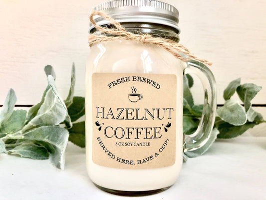 Hazelnut Coffee Candle | Coffee Lovers Candle Gift Thegiftgalashop 