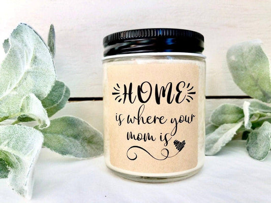 Home is Where My Mom Is Candle | Personalized Mother's Day Gift | Hand Poured Soy Candle Thegiftgalashop 
