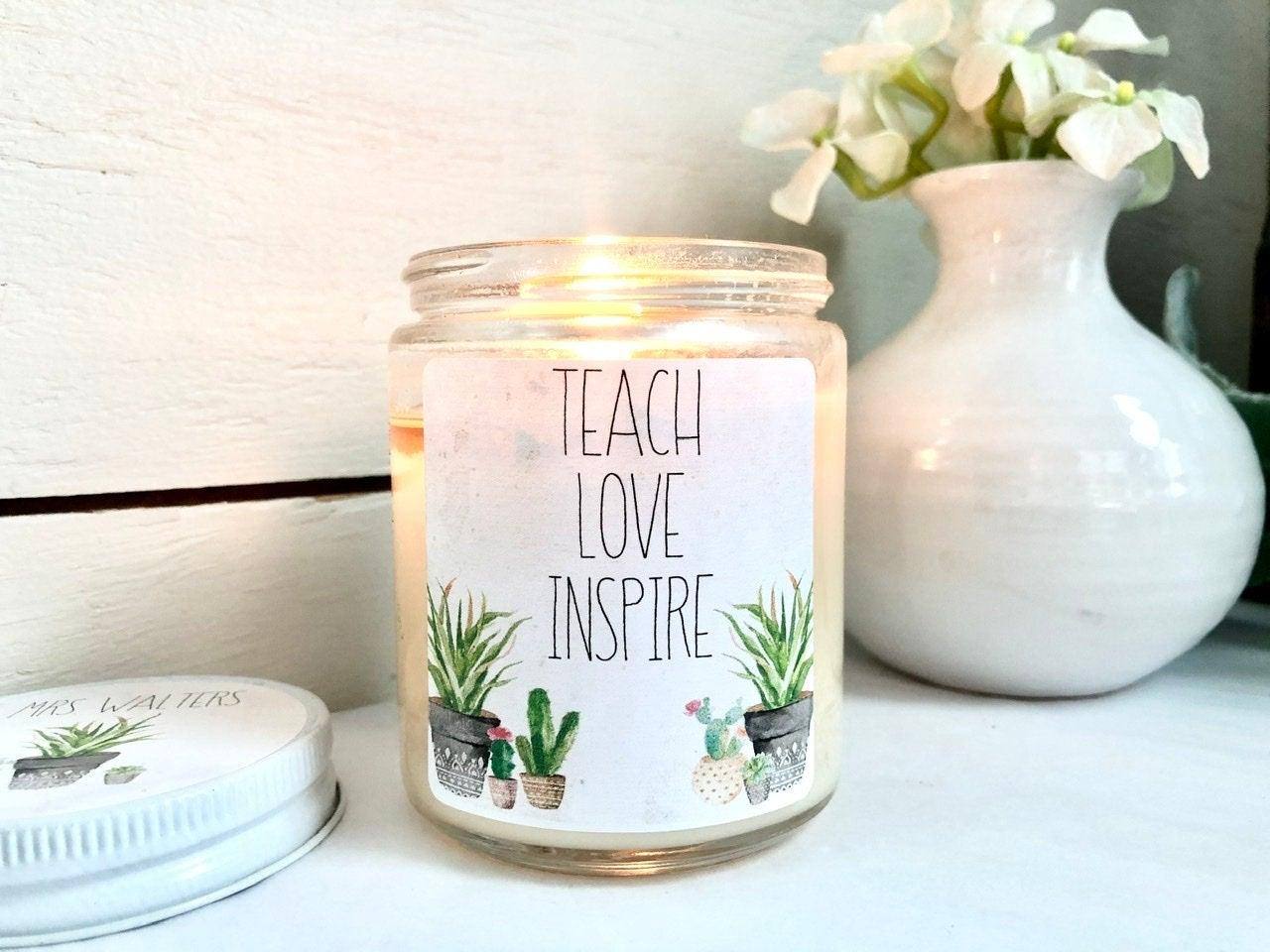 Mentor Teacher Candle | Personalized Teacher Gift Thegiftgalashop 