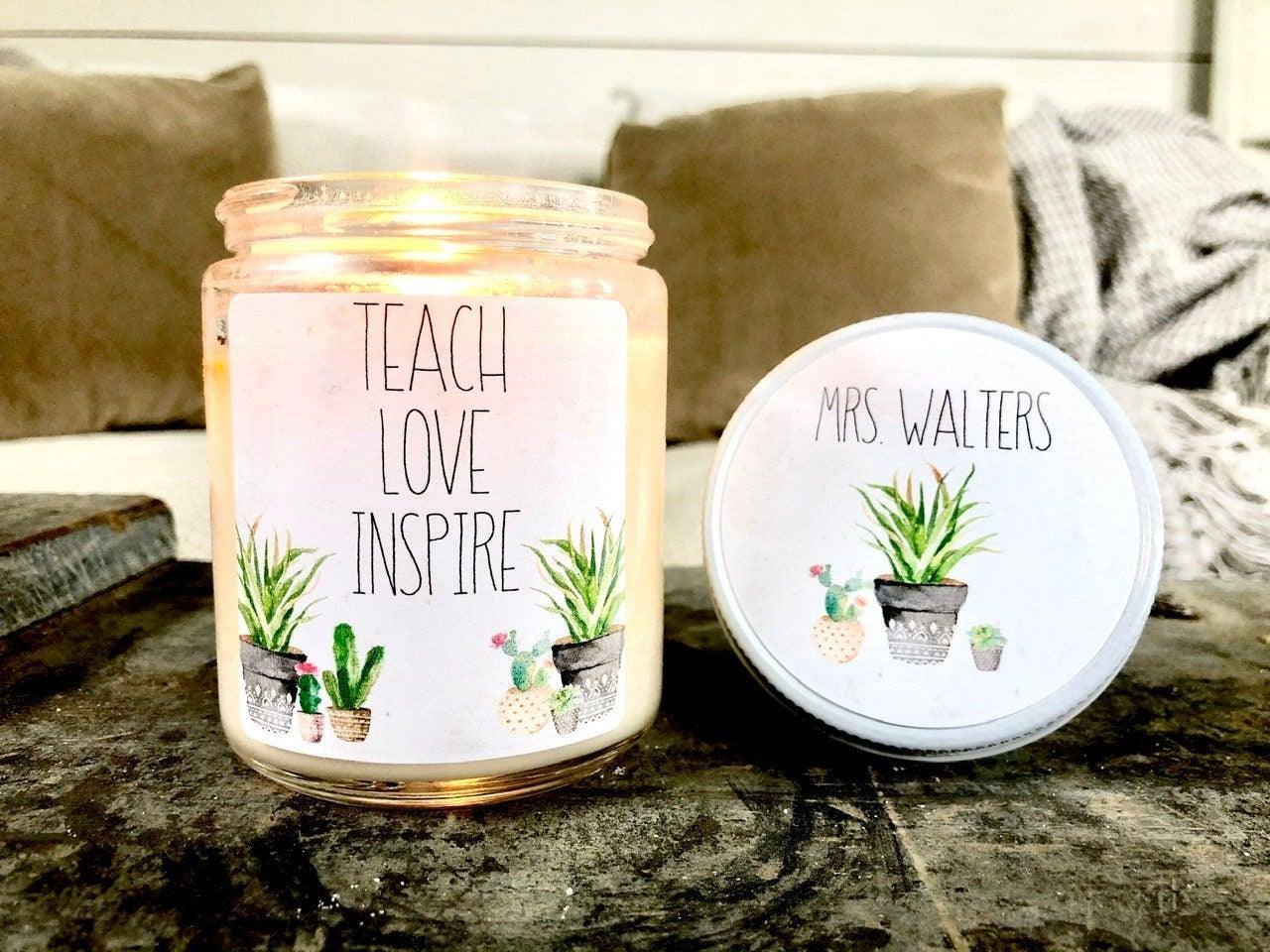 Mentor Teacher Candle | Personalized Teacher Gift Thegiftgalashop 