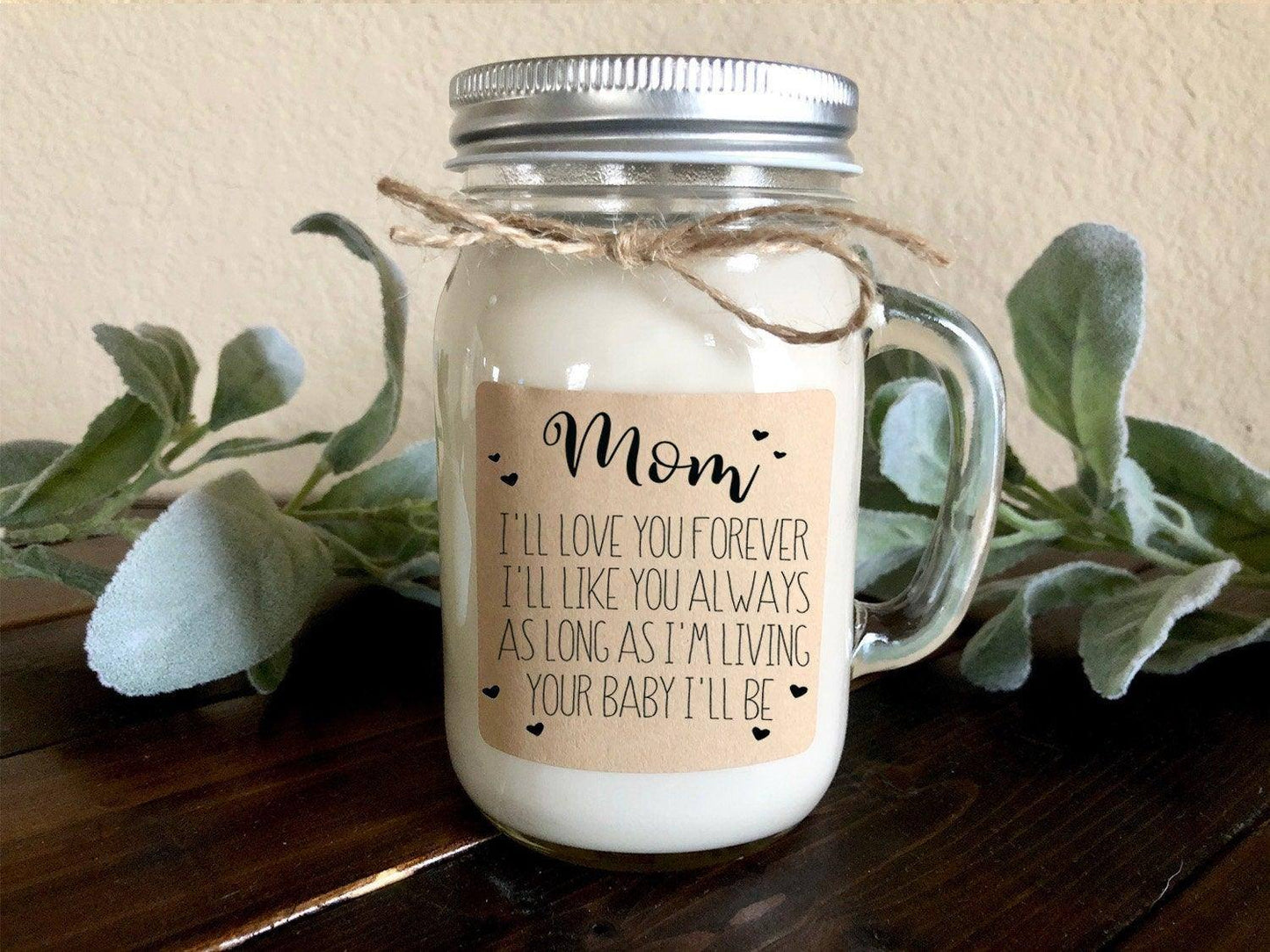 Mothers Day Gift from Daughter | Personalized Mom Candle Thegiftgalashop 