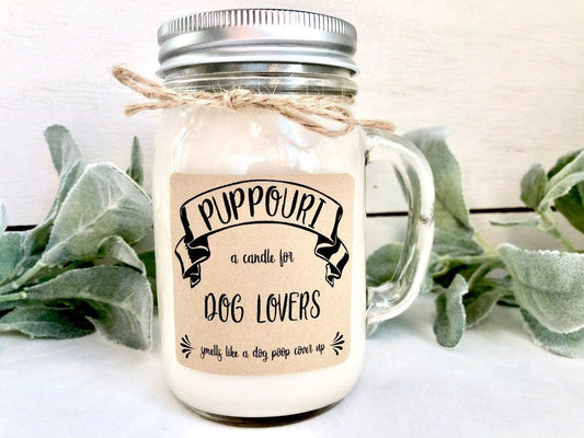 Personalized Candle for Dog Lover | "Puppouri" Dog Lover Gift | The Gift Gala Shop Thegiftgalashop 