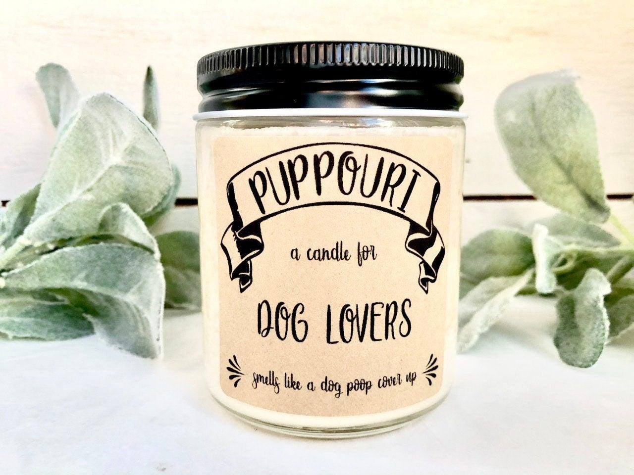 Personalized Candle for Dog Lover | "Puppouri" Dog Lover Gift | The Gift Gala Shop Thegiftgalashop 