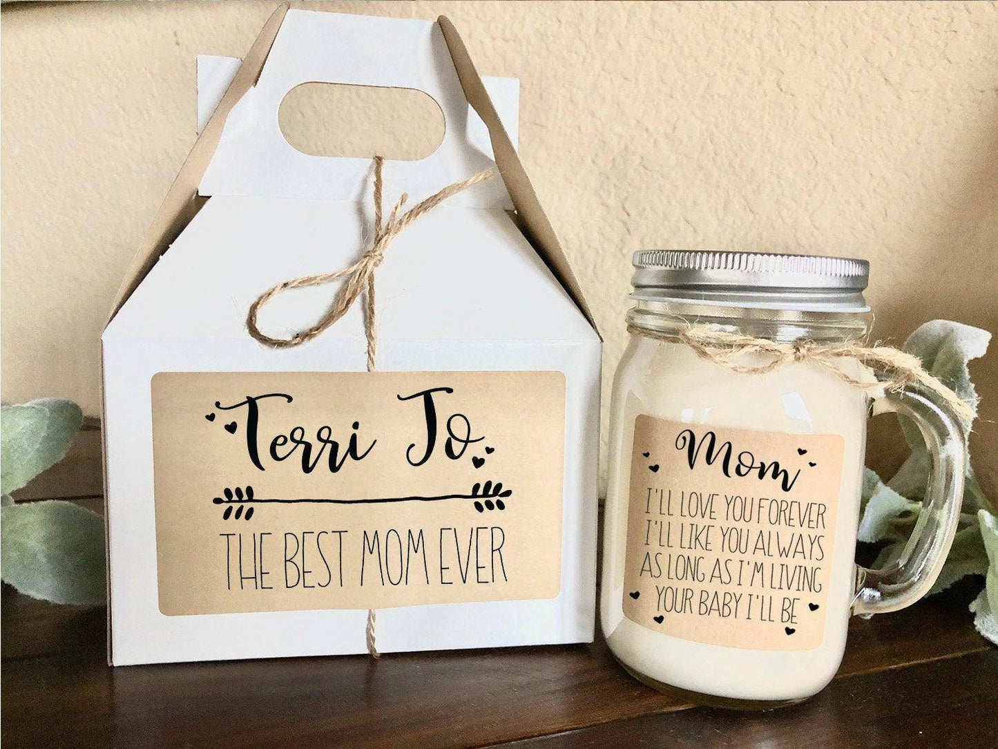 Personalized Mothers Day Candle  Gift for Mom from Daughter – The