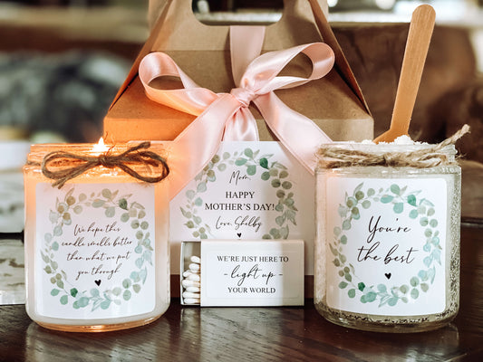 Personalized Mother's Day Gift Basket | Mother's Day Gift from Kids candle favors Thegiftgalashop 