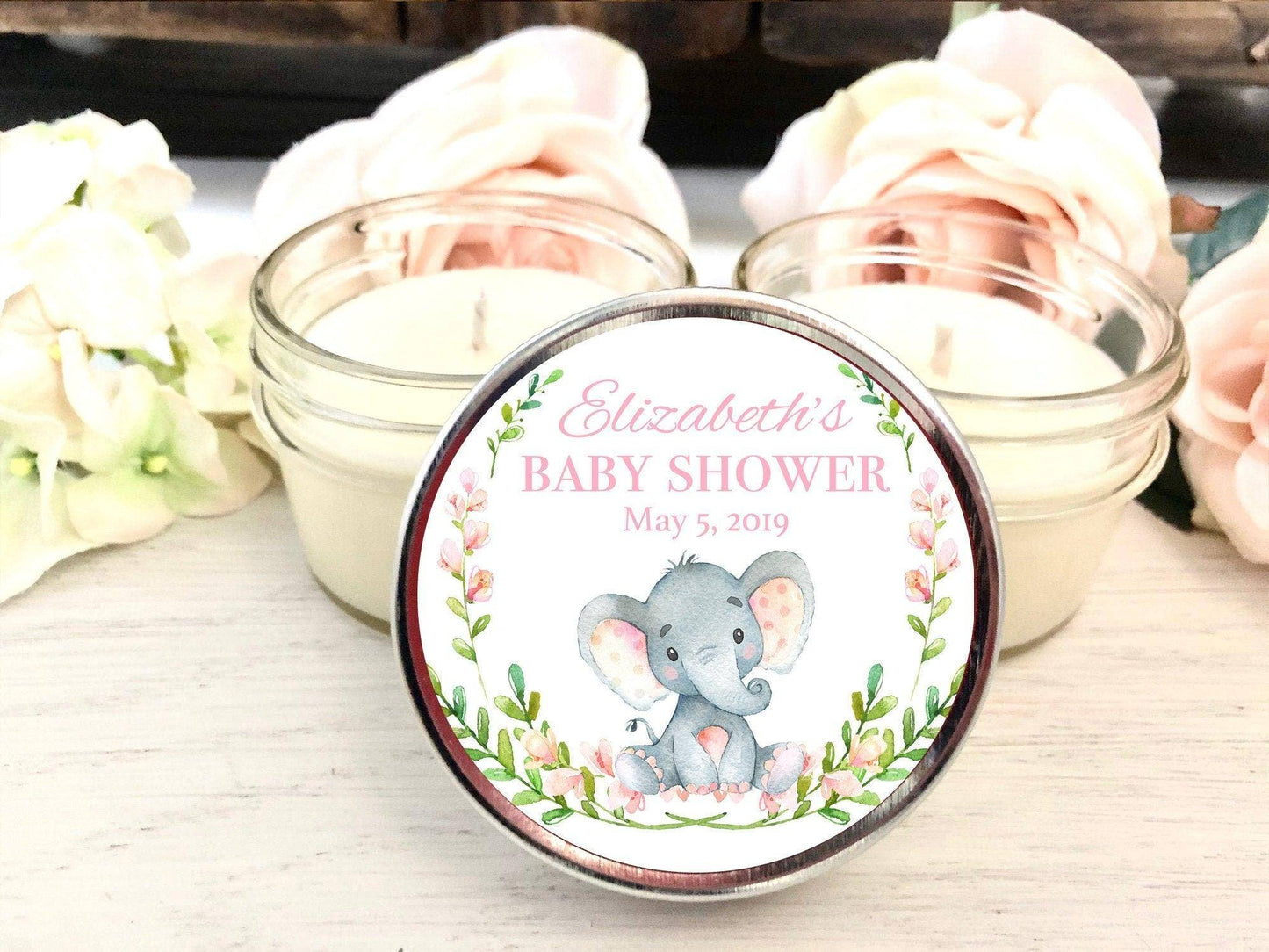 Pink Elephant Baby Shower Favors | Baby Shower for Girl | The Gift Gala Shop Thegiftgalashop 