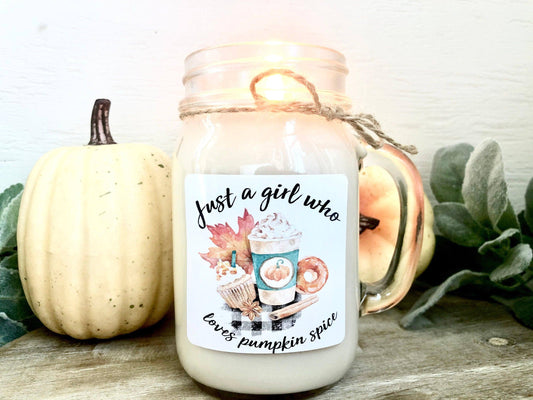 Pumpkin Spice Soy Candle | Hand Poured Natural Soy Candle Thegiftgalashop 