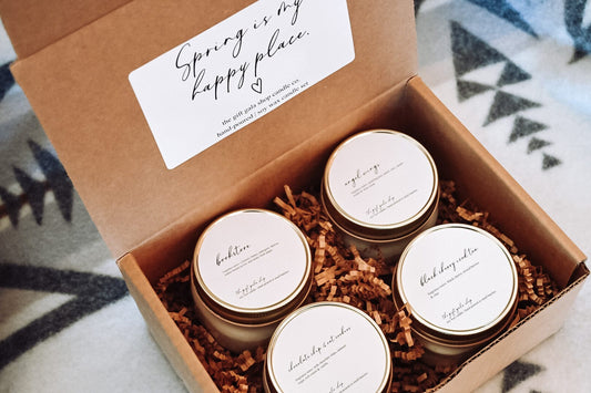 Spring Soy Candle Sample Pack | 4 oz Candle Sample Gift Box Thegiftgalashop 