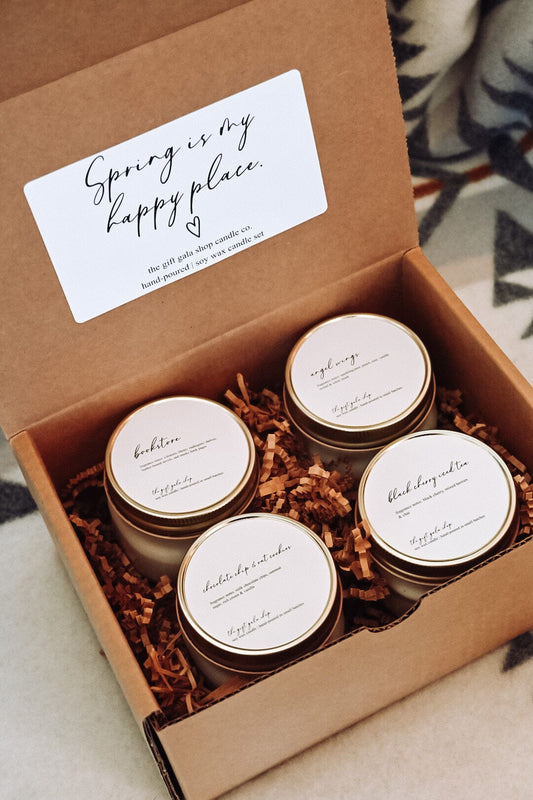 Spring Soy Candle Sample Pack | 4 oz Candle Sample Gift Box Thegiftgalashop 