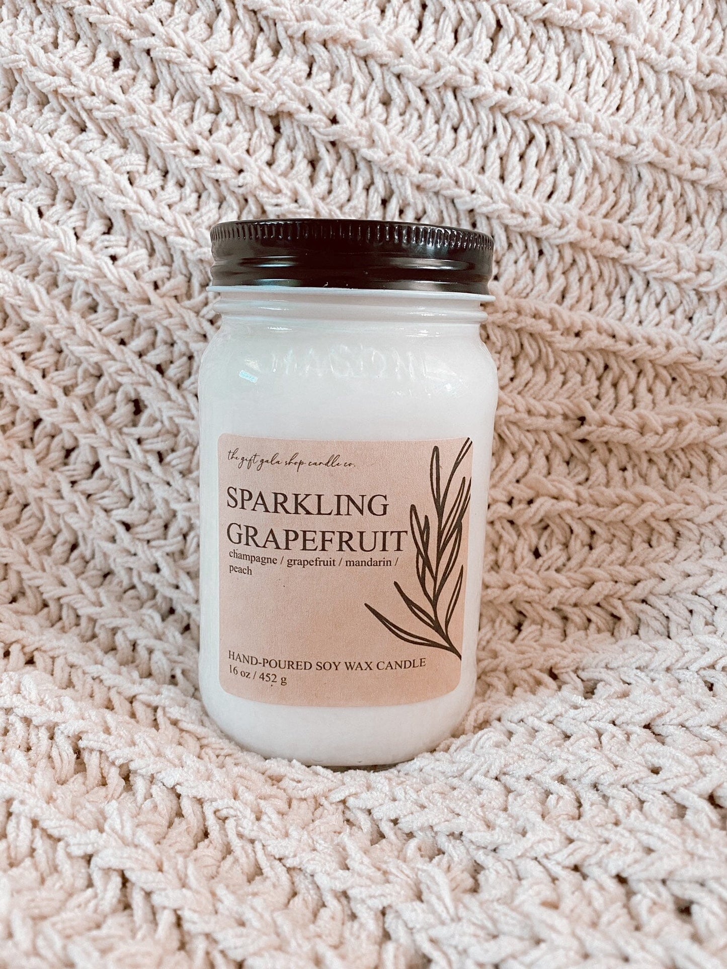 Fall Combo - Two 16 Oz Hand Poured Soy Mason Jar Candles - Assorted Autumn Scents - Free Shipping