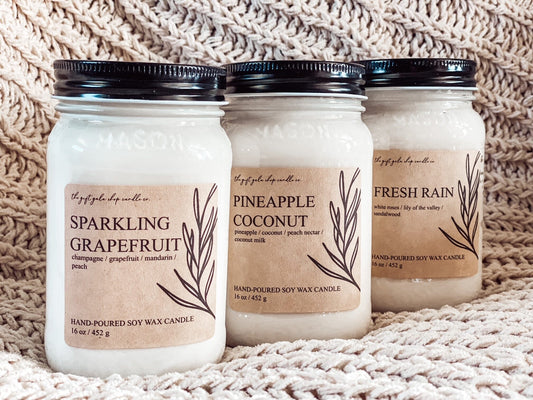 Summer Soy Candles | Hand Poured Mason Jar Candle Thegiftgalashop