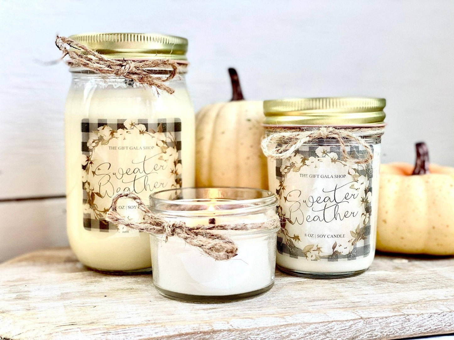 Sweater Weather Candle | Fall Soy Candle Thegiftgalashop 