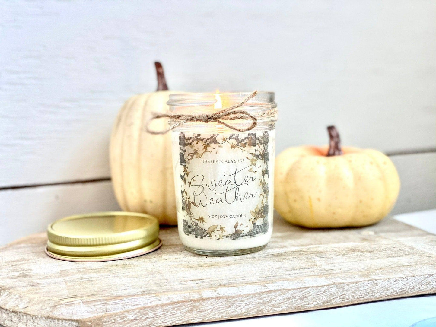 Sweater Weather Candle | Fall Soy Candle Thegiftgalashop 