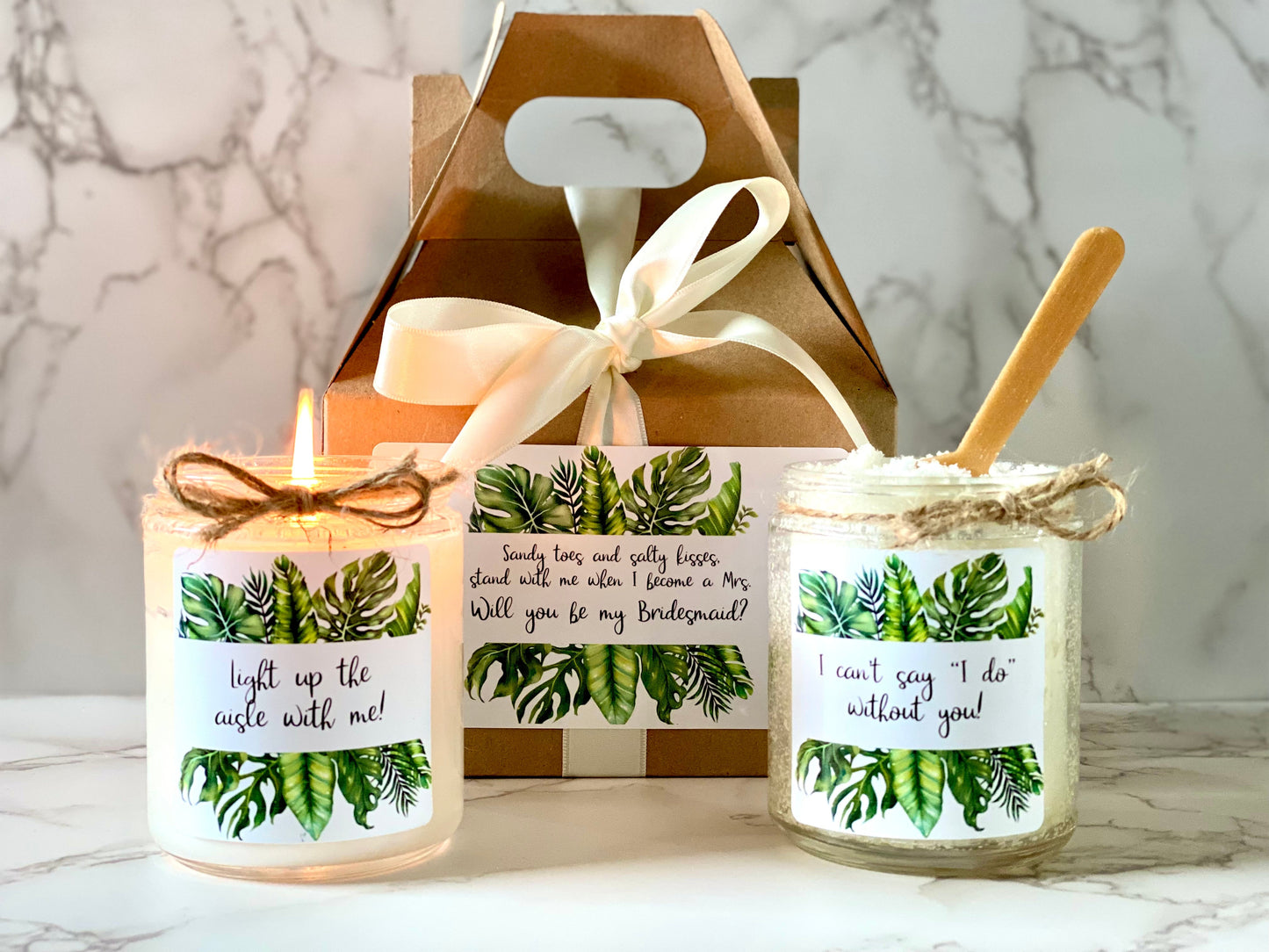 Tropical Bridesmaid Proposal Box | Destination Wedding Gifts Thegiftgalashop 