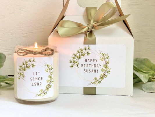 Unique Birthday Gift Box| Personalized Birthday Candle | Lit Since Thegiftgalashop