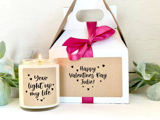 TRIENCY Personalized Love Candle Our First Valentine's Day Together Scented  Candle 9 Oz Customized Valentine Gift Custom Candles Favors Gifts for