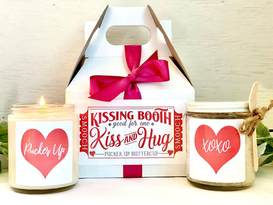 Valentines Spa Gift Box for Her | Kissing Booth Gift Basket Thegiftgalashop 
